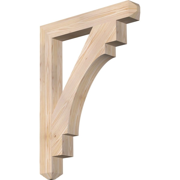 Ekena Millwork Merced Craftsman Smooth Bracket, Douglas Fir, 3 1/2"W x 26"D x 34"H BKT04X26X34MRC04SDF - main
